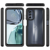 Motorola Moto G62 Craftsman bakstycke med genomskinlig baksida - Röd