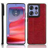 EIDERWOOD Motorola Edge 50 Pro Läderbelagd Plastskal - Röd