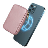 EIDERWOOD Magnetisk Plånbok / Korthållare med Dragkedja - MagSafe Kompatibel - Rose Gold
