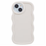 iPhone 15 EIDERWOOD Flexibelt Plast Wavy Skal - Vit
