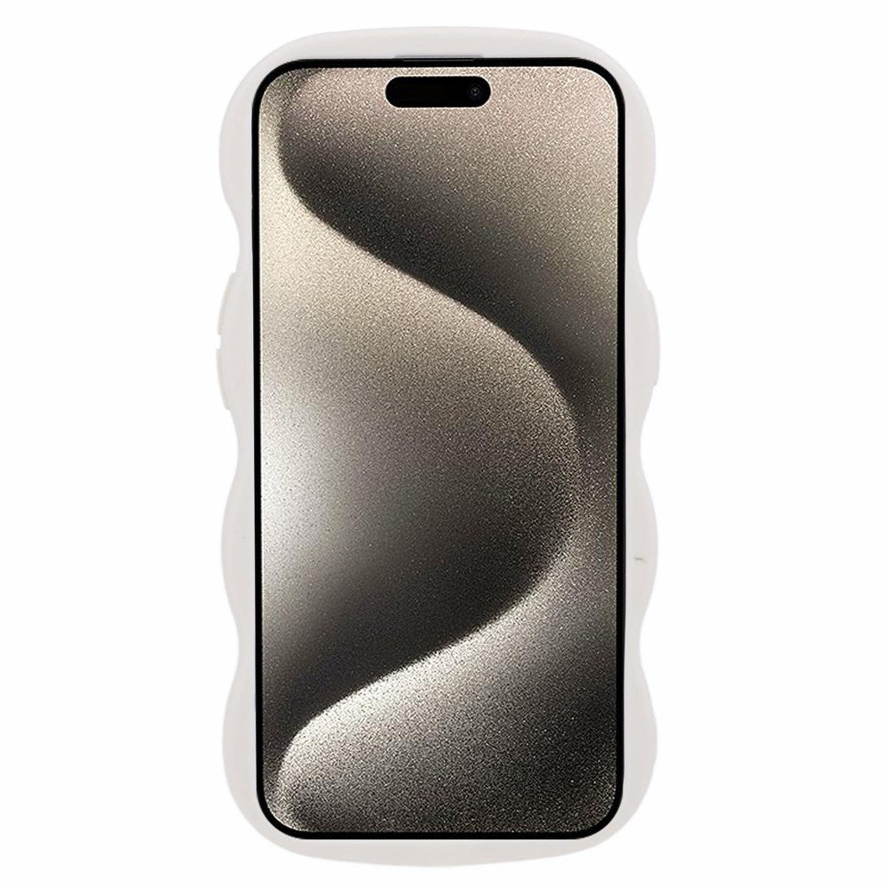 iPhone 15 EIDERWOOD Flexibelt Plast Wavy Skal - Vit