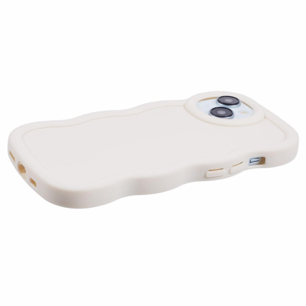 iPhone 15 EIDERWOOD Flexibelt Plast Wavy Skal - Vit