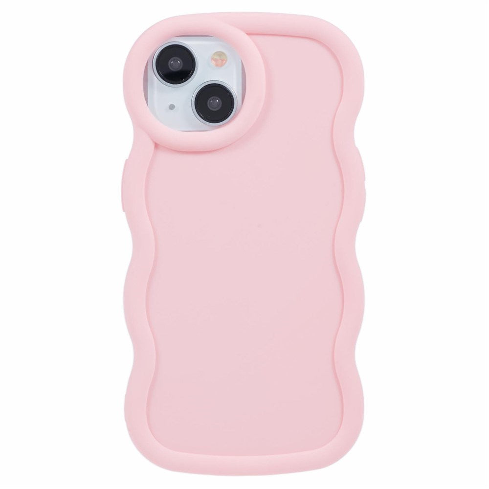 iPhone 15 EIDERWOOD Flexibelt Plast Wavy Skal - Rosa