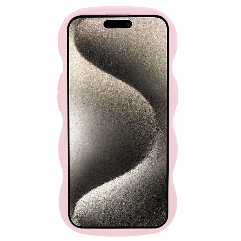 iPhone 15 EIDERWOOD Flexibelt Plast Wavy Skal - Rosa