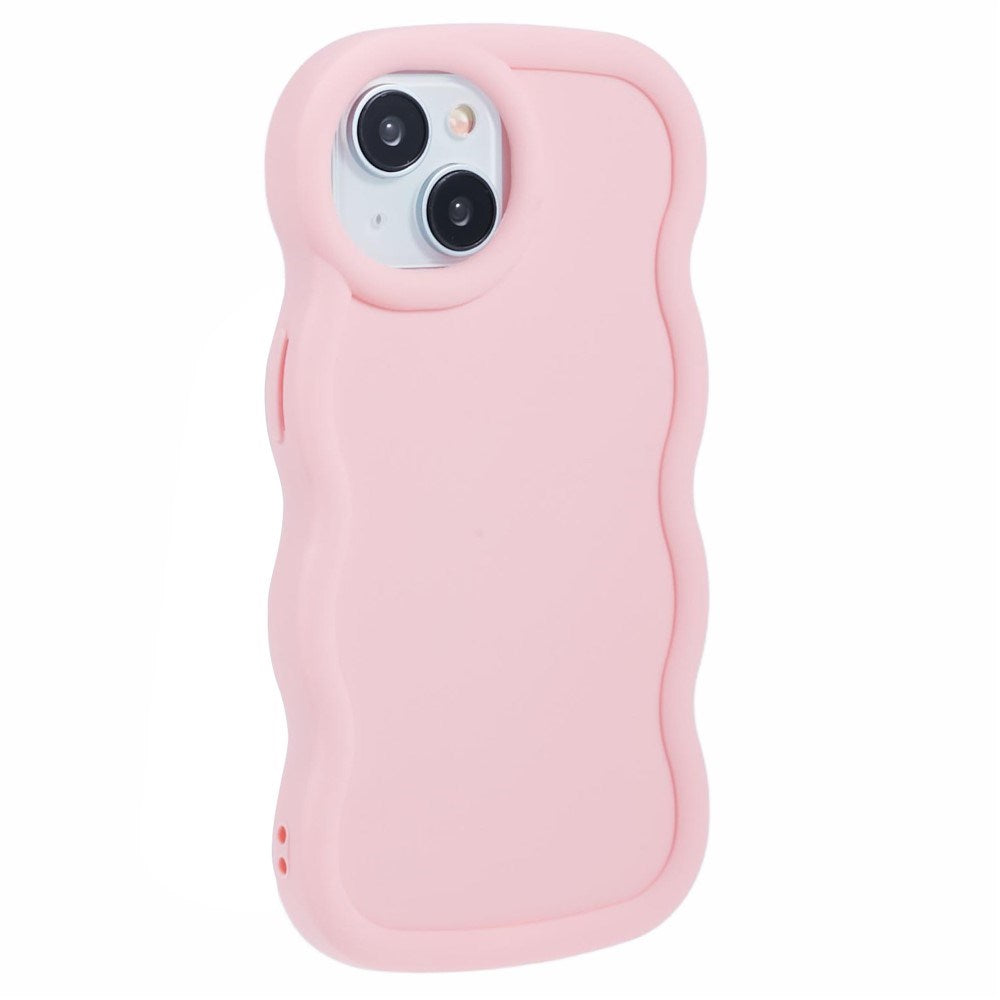iPhone 15 EIDERWOOD Flexibelt Plast Wavy Skal - Rosa