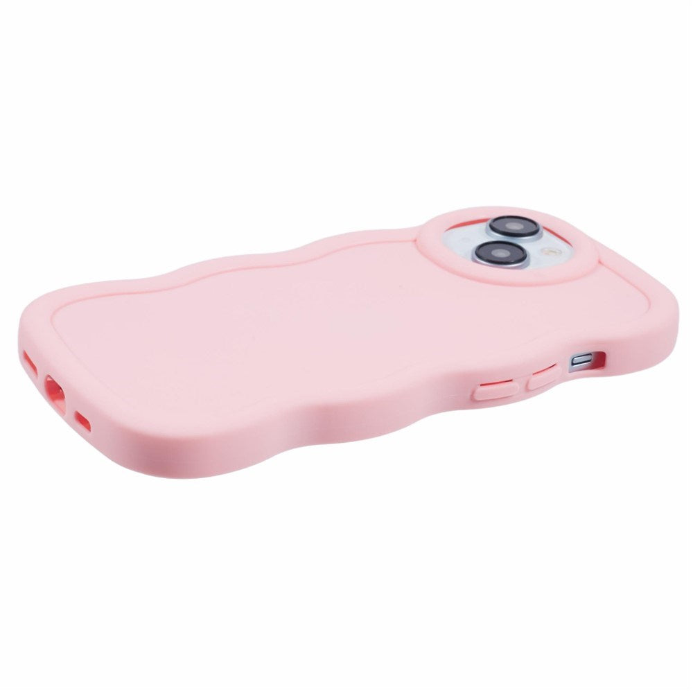 iPhone 15 EIDERWOOD Flexibelt Plast Wavy Skal - Rosa