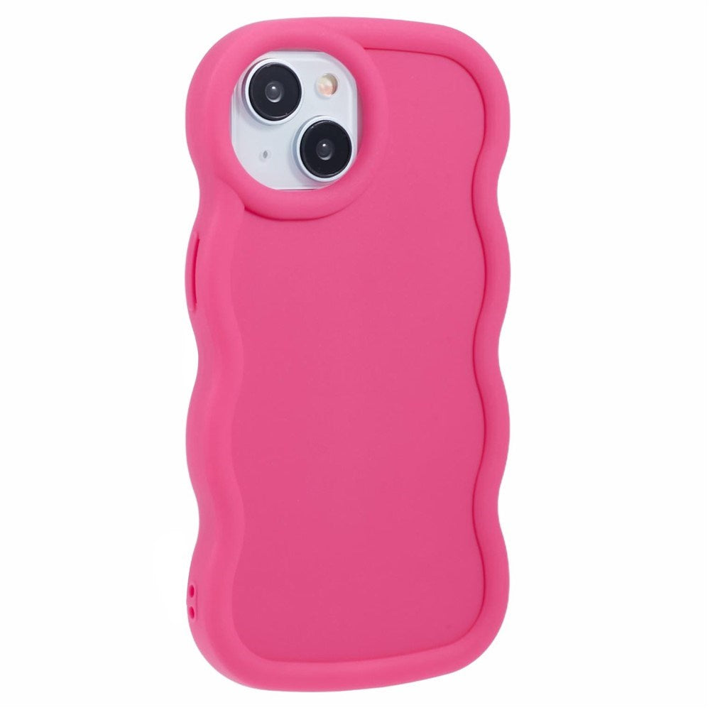 iPhone 15 EIDERWOOD Flexibelt Plast Wavy Skal - Pink