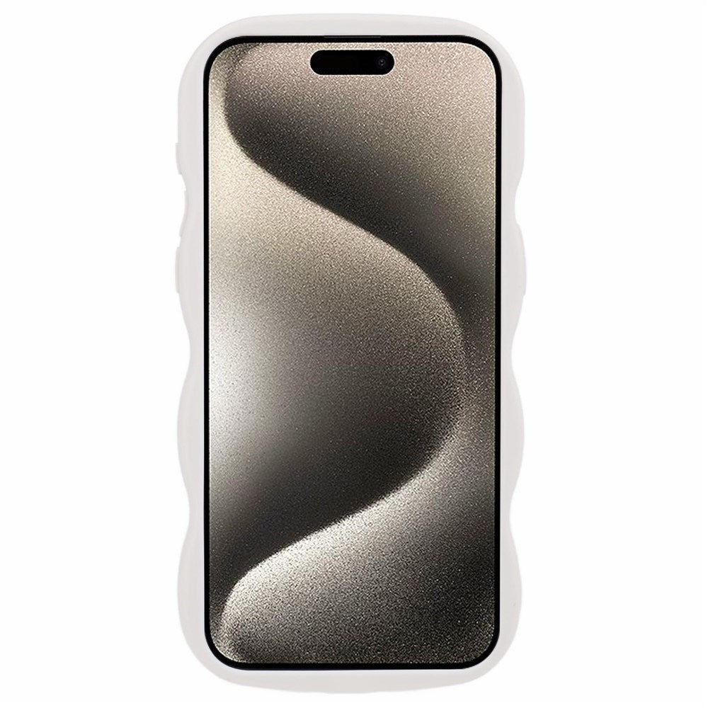 iPhone 15 Pro Max EIDERWOOD Flexibelt Plast Wavy Skal - Vit