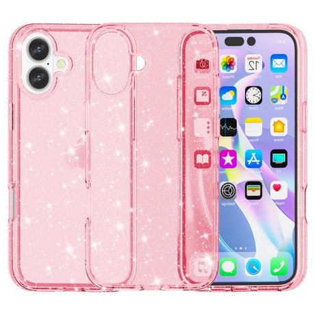 EIDERWOOD iPhone 16 Plus Hybrid Plast Skal - Rosa Glitter