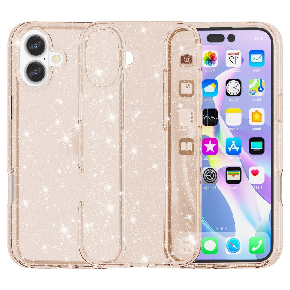 EIDERWOOD iPhone 16 Plus Hybrid Plast Skal - Guld Glitter