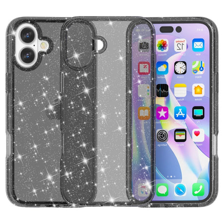 EIDERWOOD iPhone 16 Plus Hybrid Plast Skal - Svart Glitter