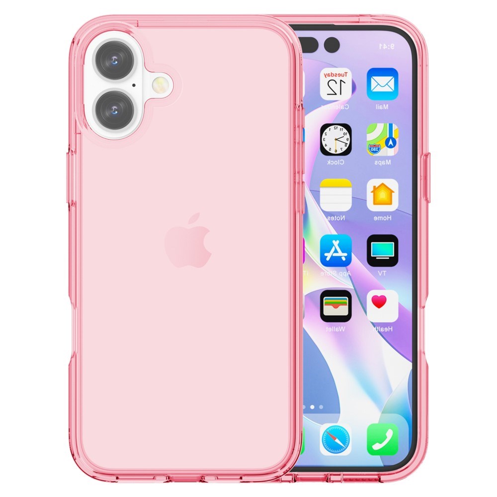 EIDERWOOD iPhone 16 Hybrid Skal - Genomskinlig rosa