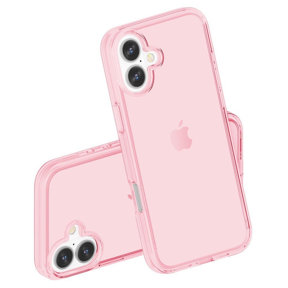 EIDERWOOD iPhone 16 Hybrid Skal - Genomskinlig rosa