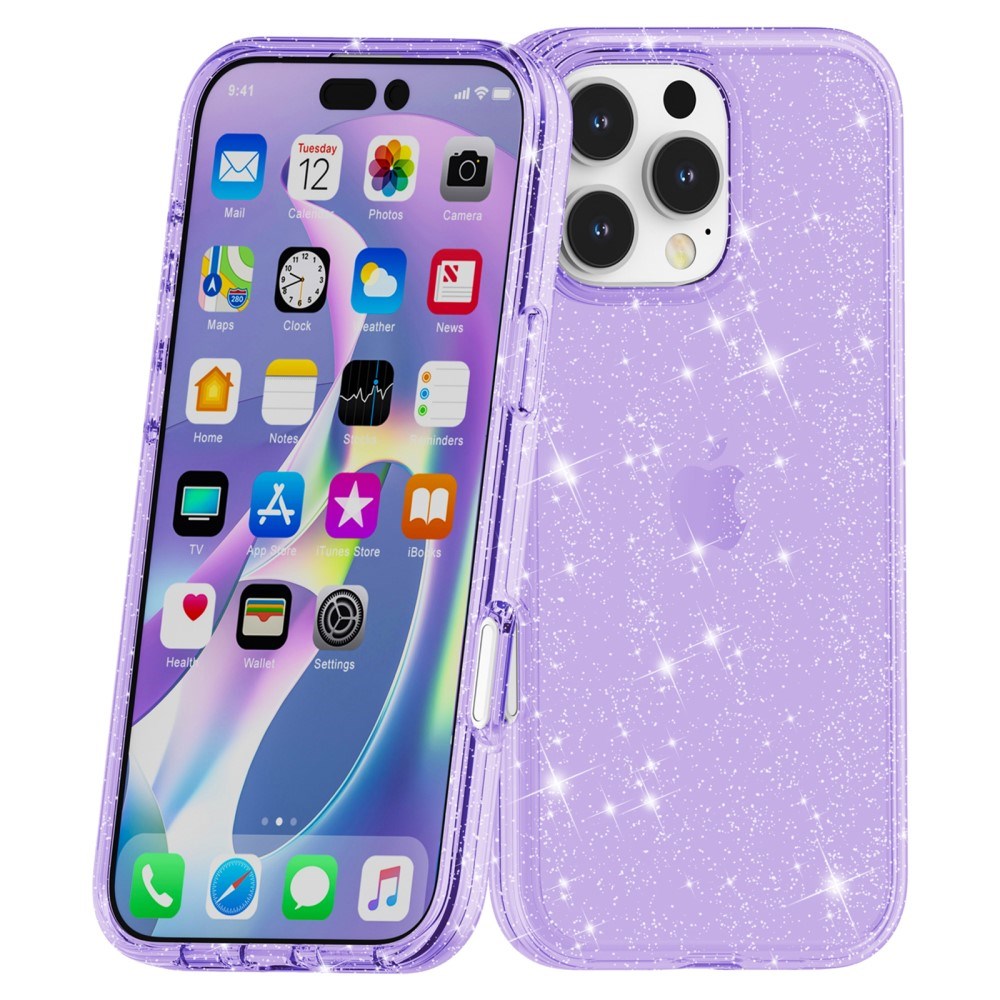 EIDERWOOD iPhone 16 Pro Max Hybrid Plast Skal - Lila Glitter