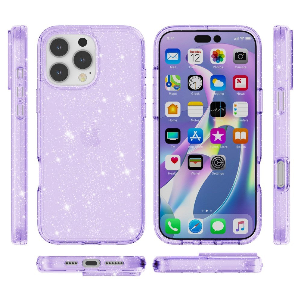 EIDERWOOD iPhone 16 Pro Max Hybrid Plast Skal - Lila Glitter