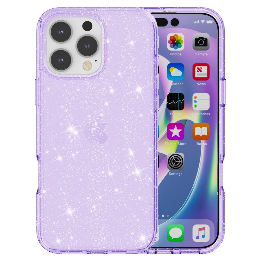 EIDERWOOD iPhone 16 Pro Hybrid Plast Skal - Lila Glitter