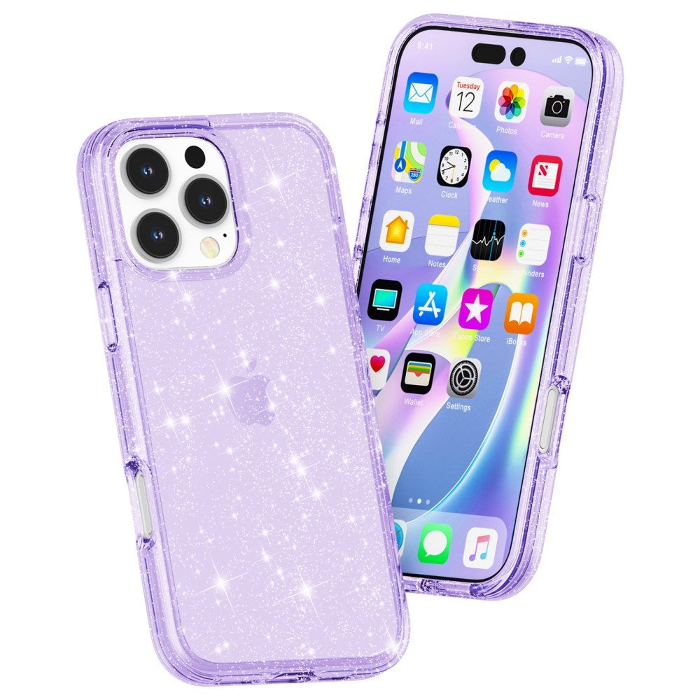 EIDERWOOD iPhone 16 Pro Hybrid Plast Skal - Lila Glitter