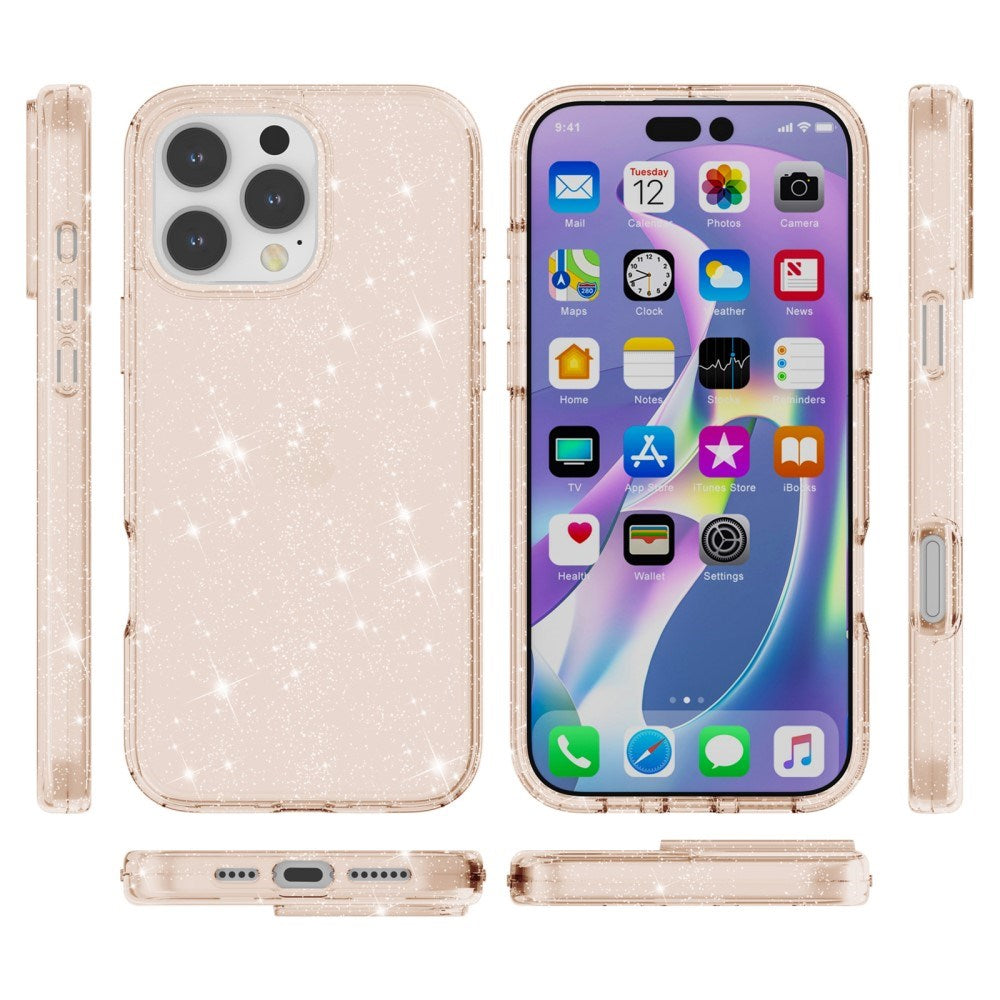 EIDERWOOD iPhone 16 Pro Hybrid Plast Skal - Guld Glitter