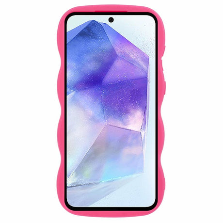 EIDERWOOD Samsung Galaxy A13 (5G) Flexibelt Plast Wavy Skal - Pink