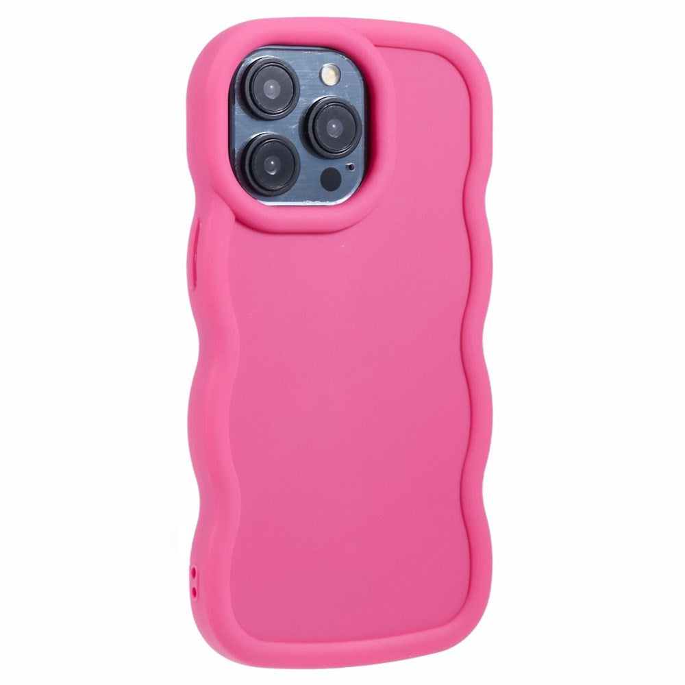 iPhone 15 Pro EIDERWOOD Flexibelt Plast Wavy Skal - Pink