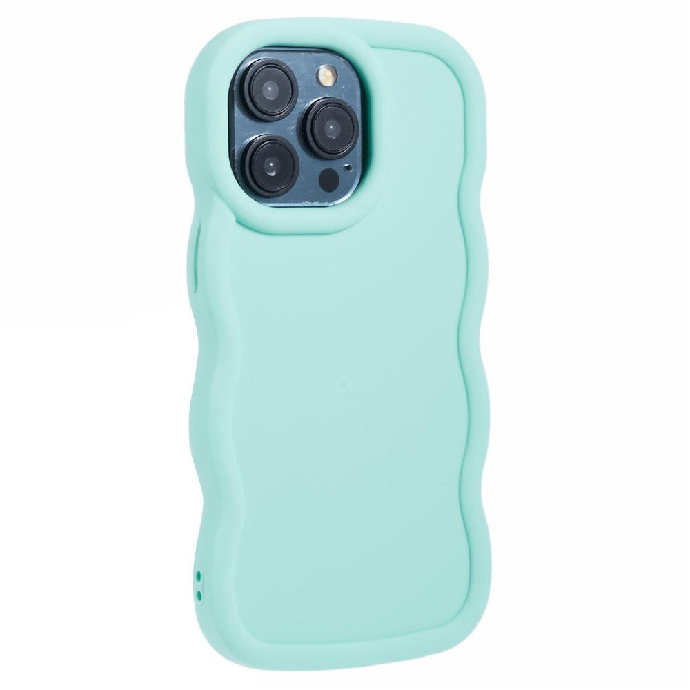 iPhone 15 Pro EIDERWOOD Flexibelt Plast Wavy Skal - Blå