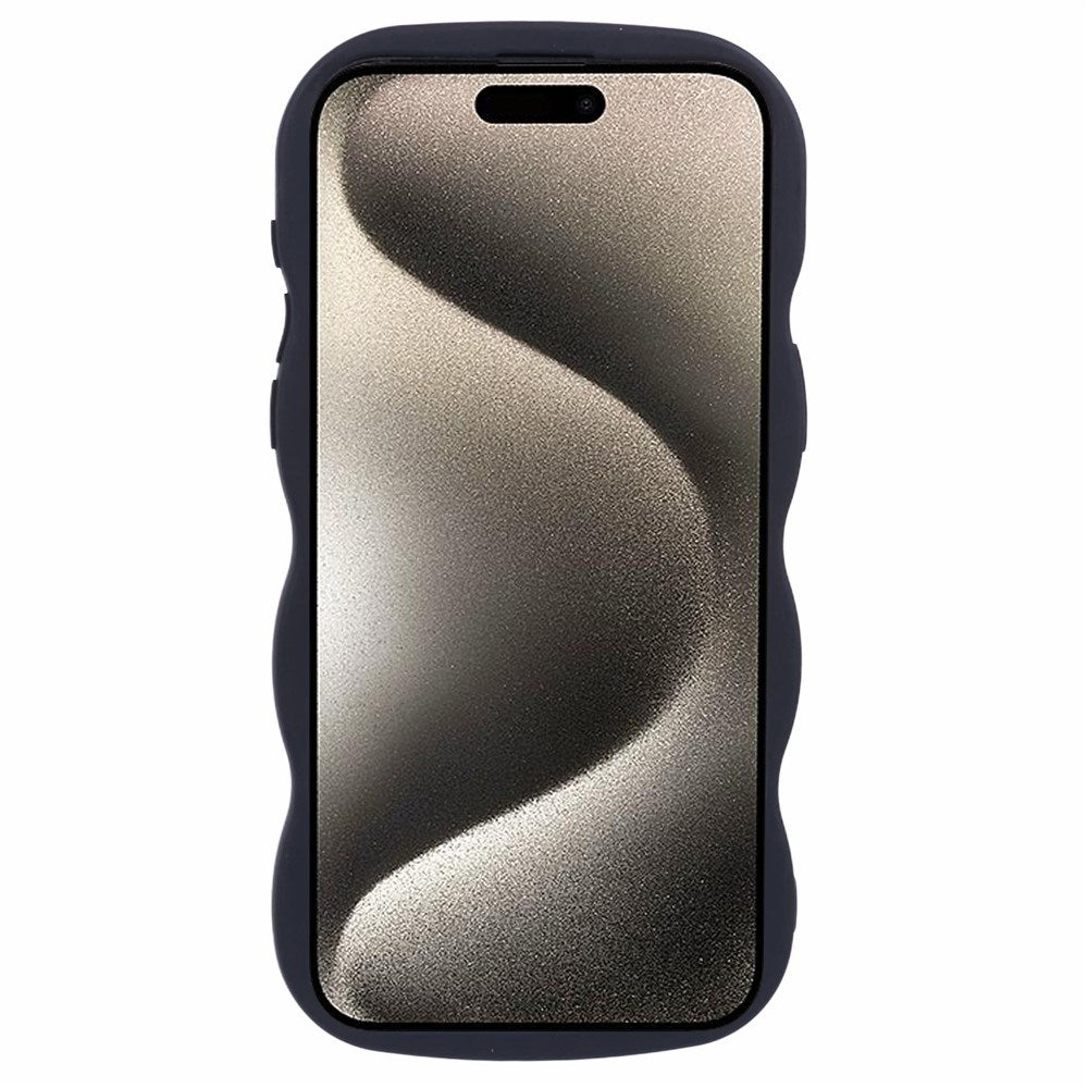 iPhone 14 Pro EIDERWOOD Flexibelt Plast Wavy Skal - Svart