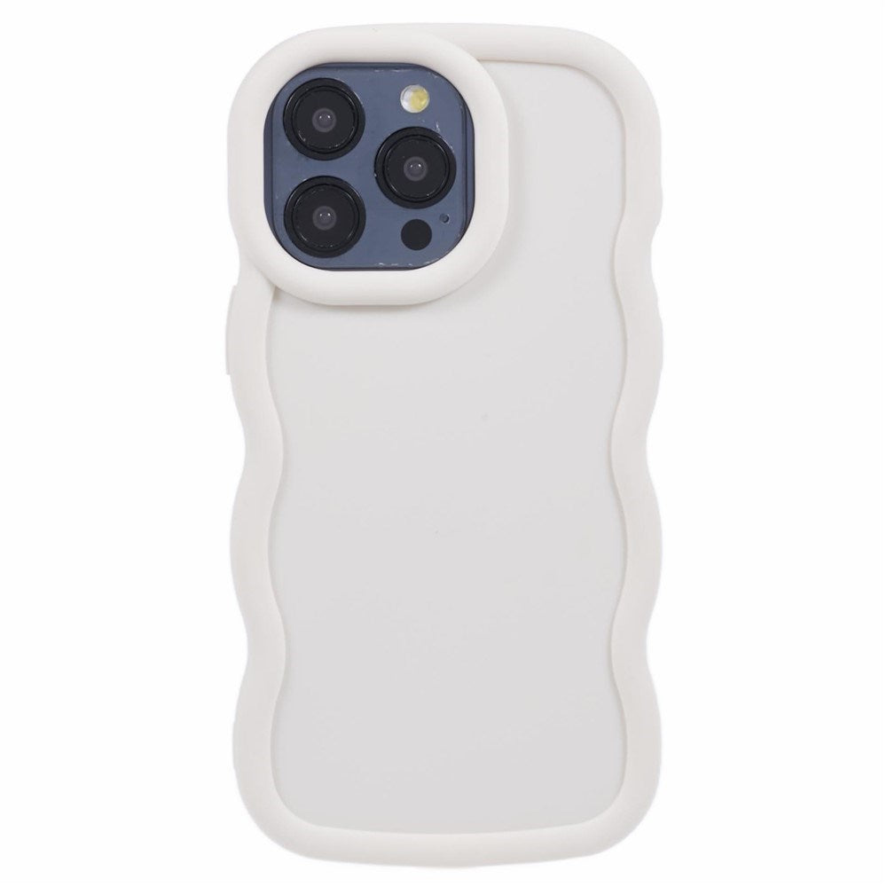 iPhone 12 / 12 Pro EIDERWOOD Flexibelt Plast Wavy Skal - Vit