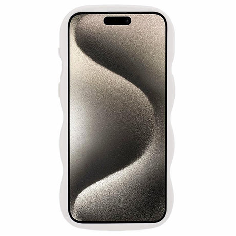 iPhone 12 / 12 Pro EIDERWOOD Flexibelt Plast Wavy Skal - Vit