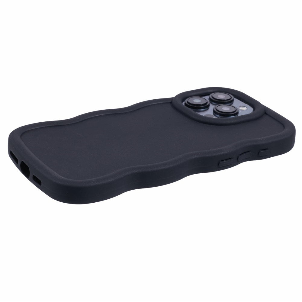 iPhone 12 / 12 Pro EIDERWOOD Flexibelt Plast Wavy Skal - Svart