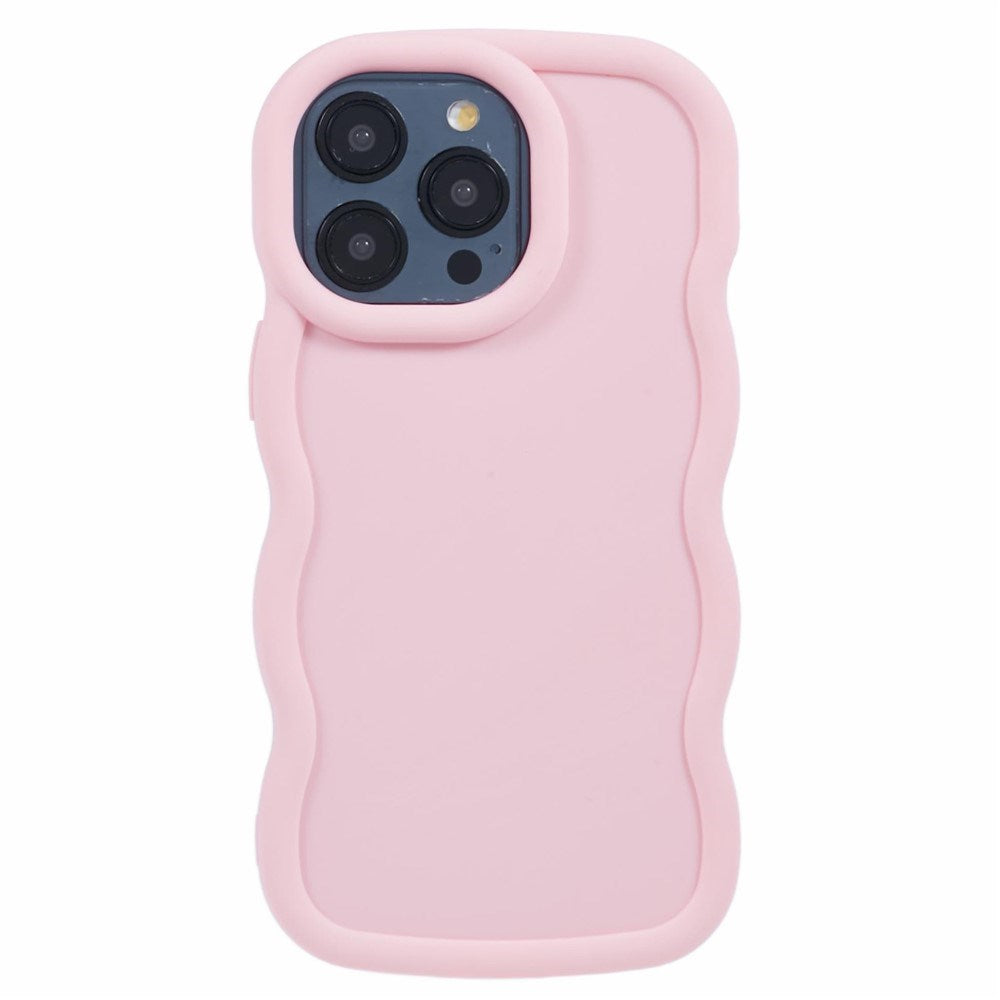 iPhone 12 / 12 Pro EIDERWOOD Flexibelt Plast Wavy Skal - Rosa