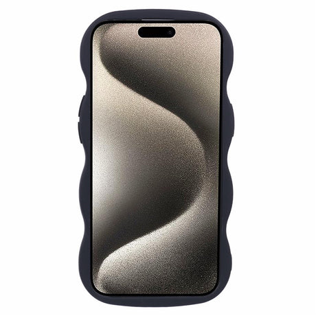 iPhone 14 EIDERWOOD Flexibelt Plast Wavy Skal - Svart