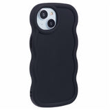 iPhone 14 EIDERWOOD Flexibelt Plast Wavy Skal - Svart