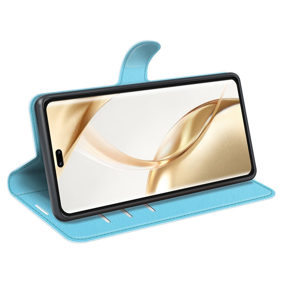EIDERWOOD Honor 200 Pro (5G) Konstläder Flip Fodral m. Korthållare & Ställfunktion - Blå