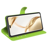 EIDERWOOD Honor 200 Pro (5G) Konstläder Flip Fodral m. Korthållare & Ställfunktion - Grön