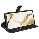 EIDERWOOD Honor 200 Pro (5G) Konstläder Flip Fodral m. Korthållare & Ställfunktion - Svart