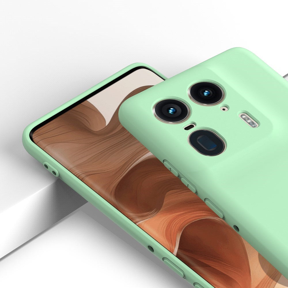 EIDERWOOD Motorola Edge 50 Ultra Liquid Silikon Skal med Rem - Grön