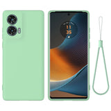 EIDERWOOD Motorola Edge 50 Fusion Liquid Silikon Skal med Rem - Grön