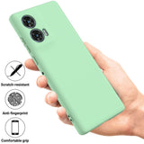 EIDERWOOD Motorola Edge 50 Fusion Liquid Silikon Skal med Rem - Grön