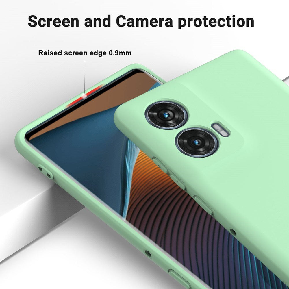 EIDERWOOD Motorola Edge 50 Fusion Liquid Silikon Skal med Rem - Grön