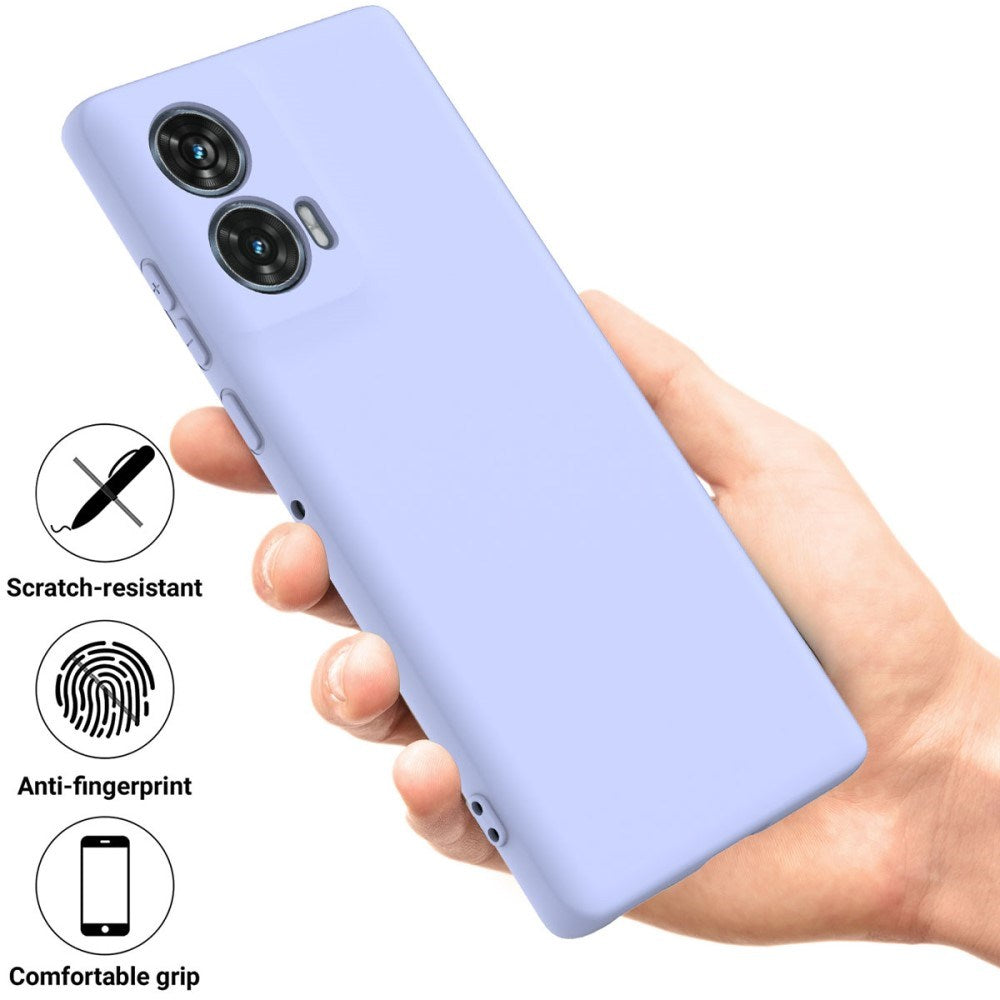EIDERWOOD Motorola Edge 50 Fusion Liquid Silikon Skal med Rem - Lila