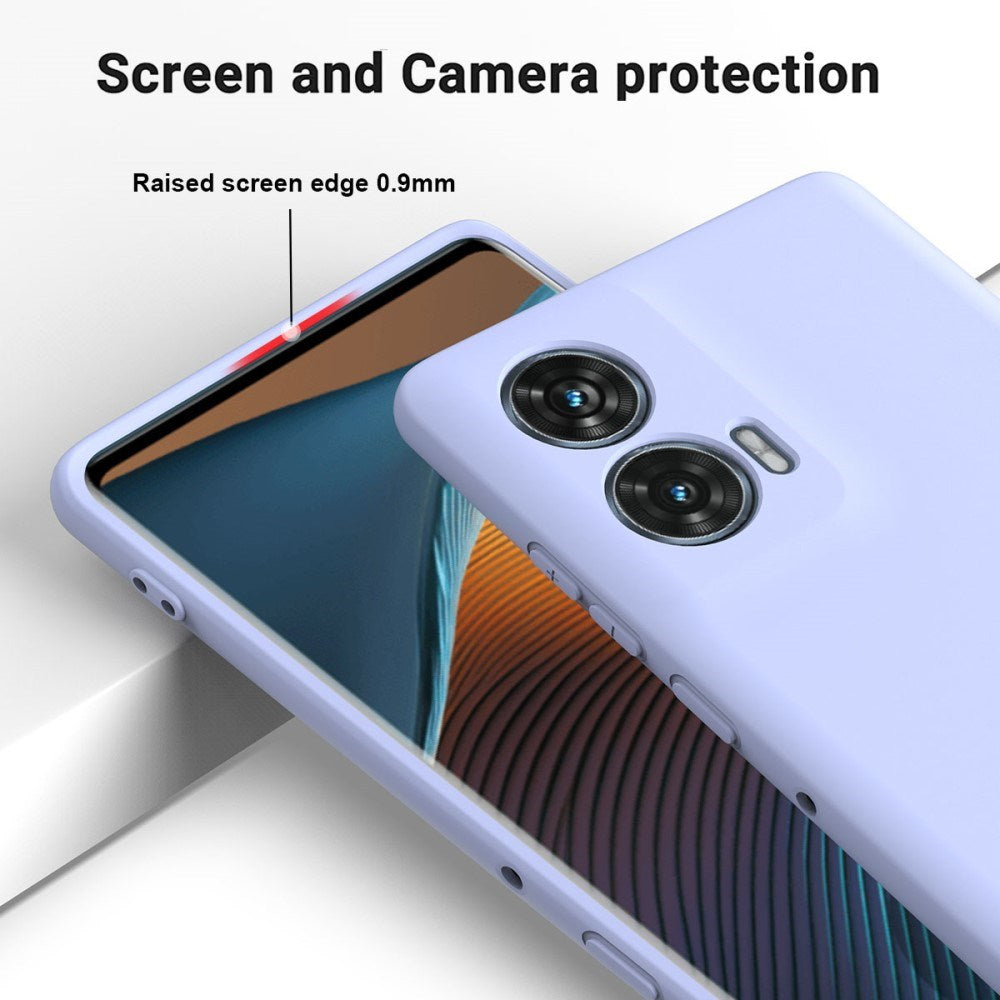 EIDERWOOD Motorola Edge 50 Fusion Liquid Silikon Skal med Rem - Lila