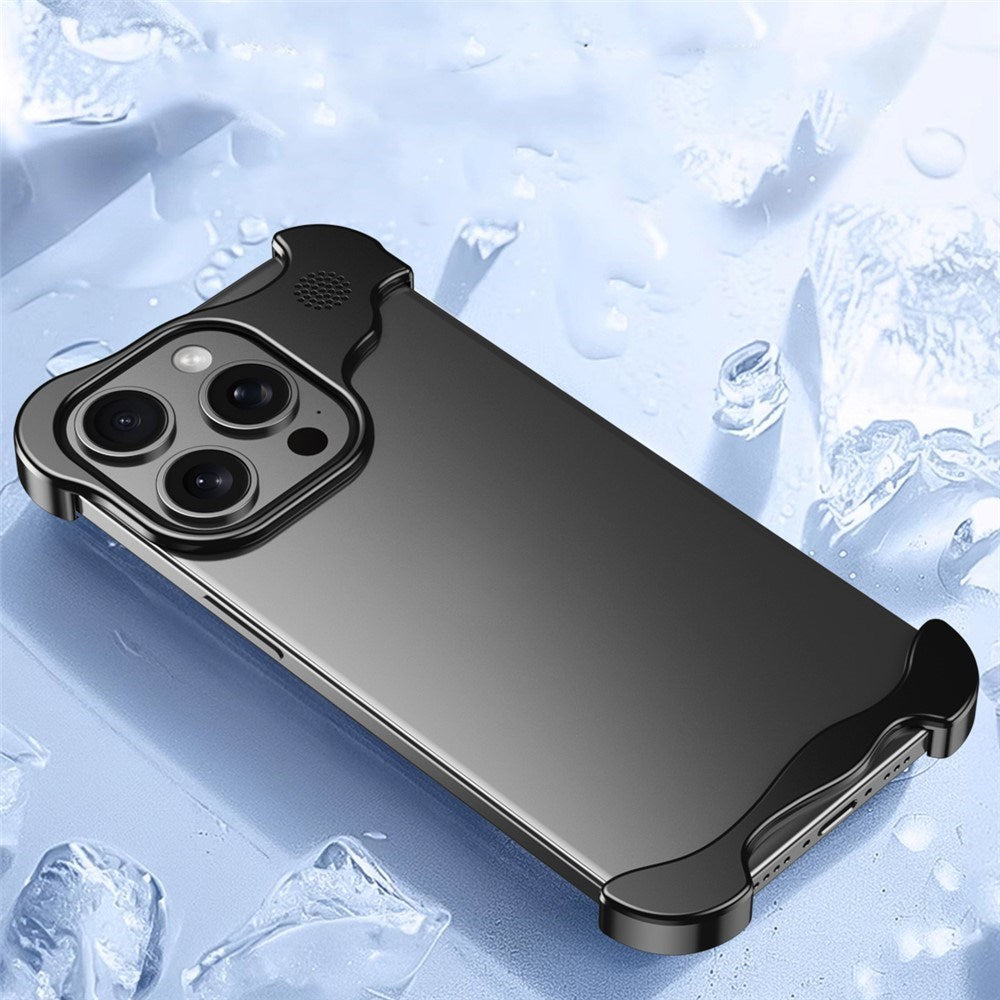 iPhone 15 Pro Tvådelat Metall Bumper Skal - Blå