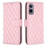 EIDERWOOD OnePlus Nord CE4 Lite (5G) Läder Fodral m. Plånbok & Rem - Rhombus - Rosa