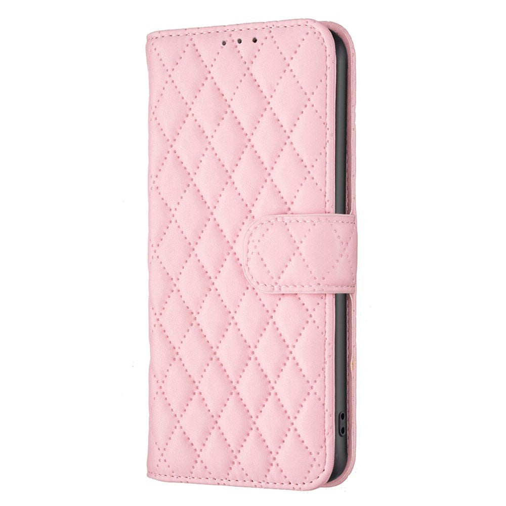 EIDERWOOD OnePlus Nord CE4 Lite (5G) Läder Fodral m. Plånbok & Rem - Rhombus - Rosa