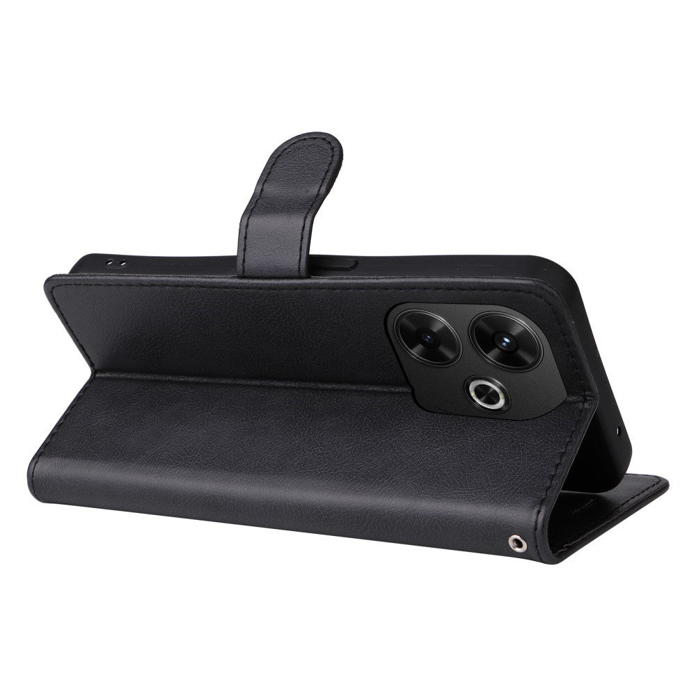 EIDERWOOD Xiaomi Redmi 13 Plånboksfodral i Konstläder med Rem - Svart