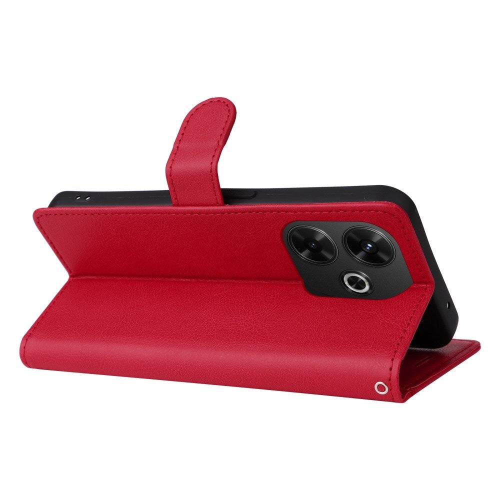 EIDERWOOD Xiaomi Redmi 13 Plånboksfodral i Konstläder med Rem - Röd