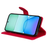 EIDERWOOD Xiaomi Redmi 13 Plånboksfodral i Konstläder med Rem - Röd