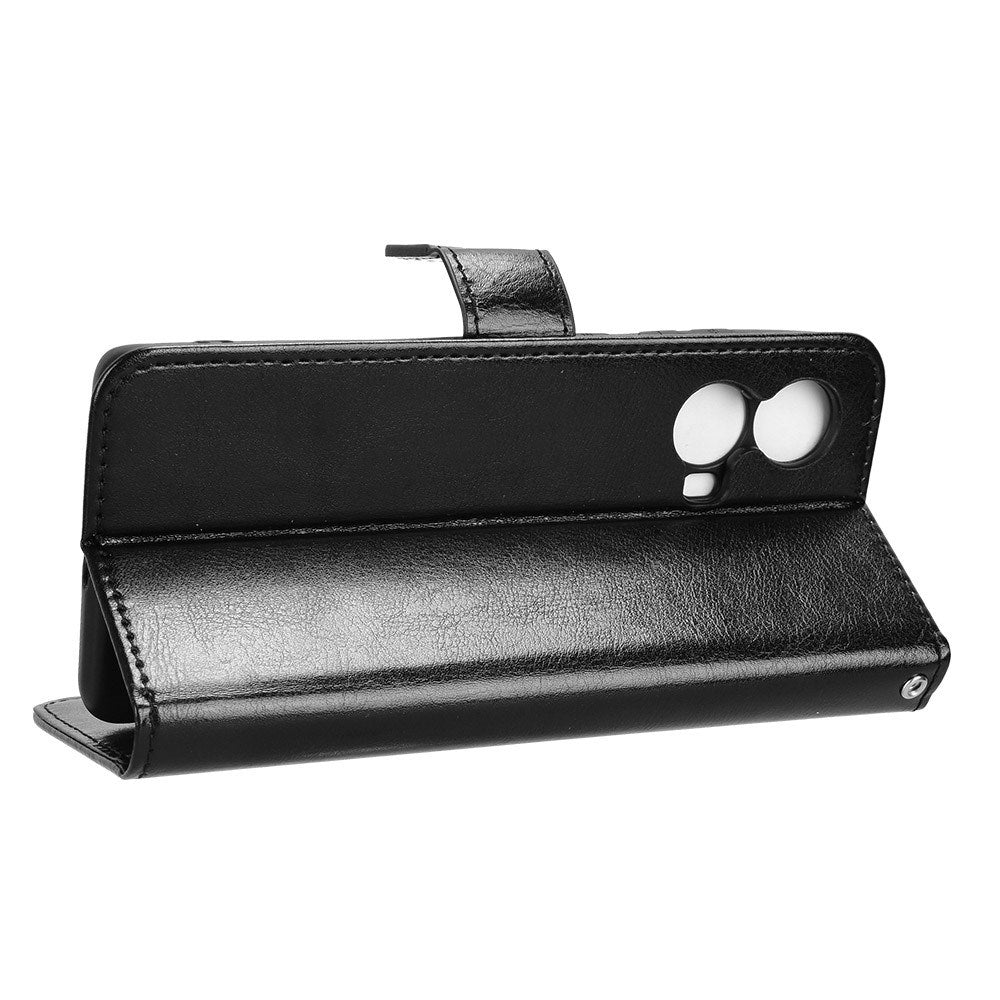 EIDERWOOD Motorola Moto G85 (5G) Konstläder Flip Fodral m. Rem - Svart