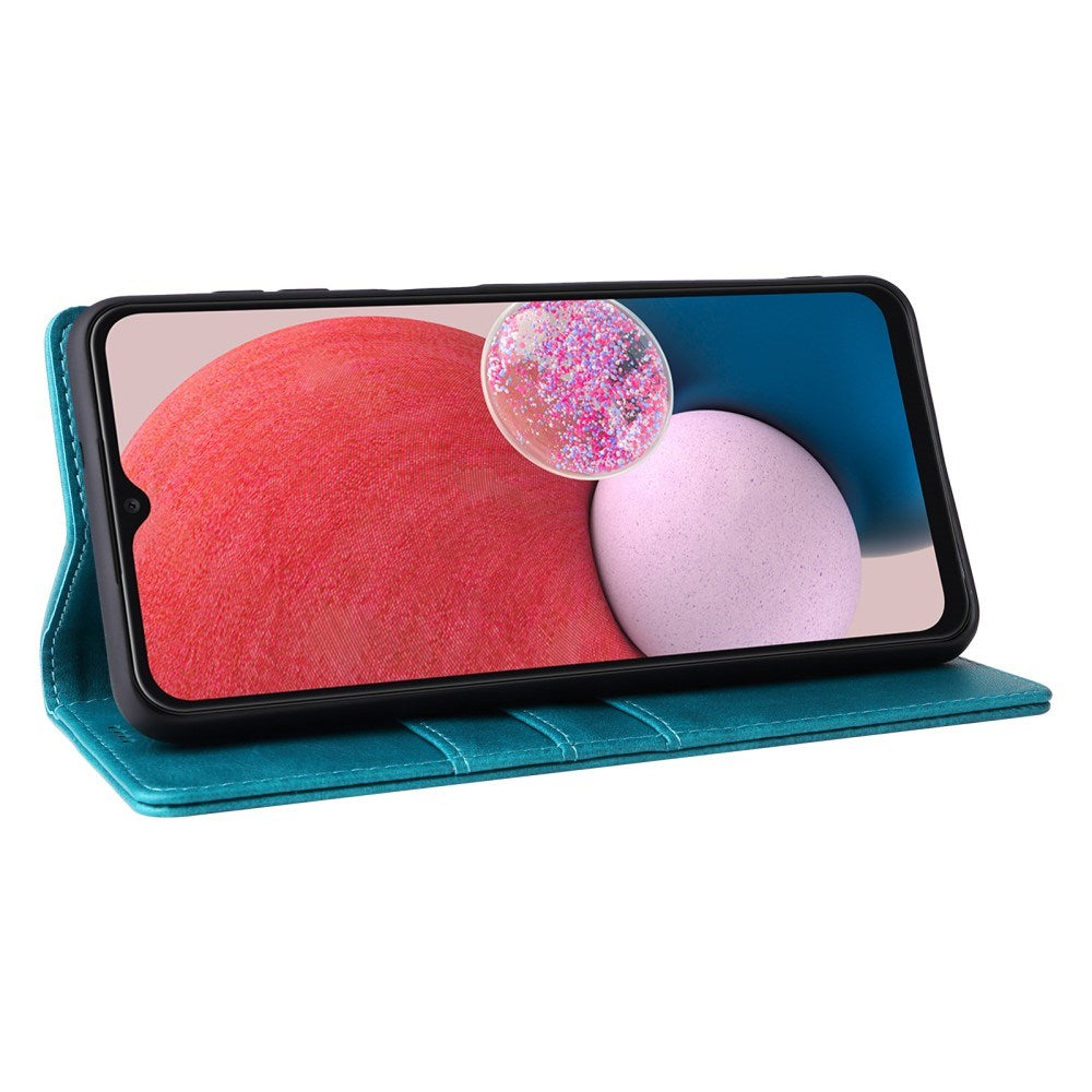 EIDERWOOD Samsung Galaxy A13 (4G/5G) / A04s / M13 Konstläder Flip Fodral m. Korthållare & Ställfunktion - Blå