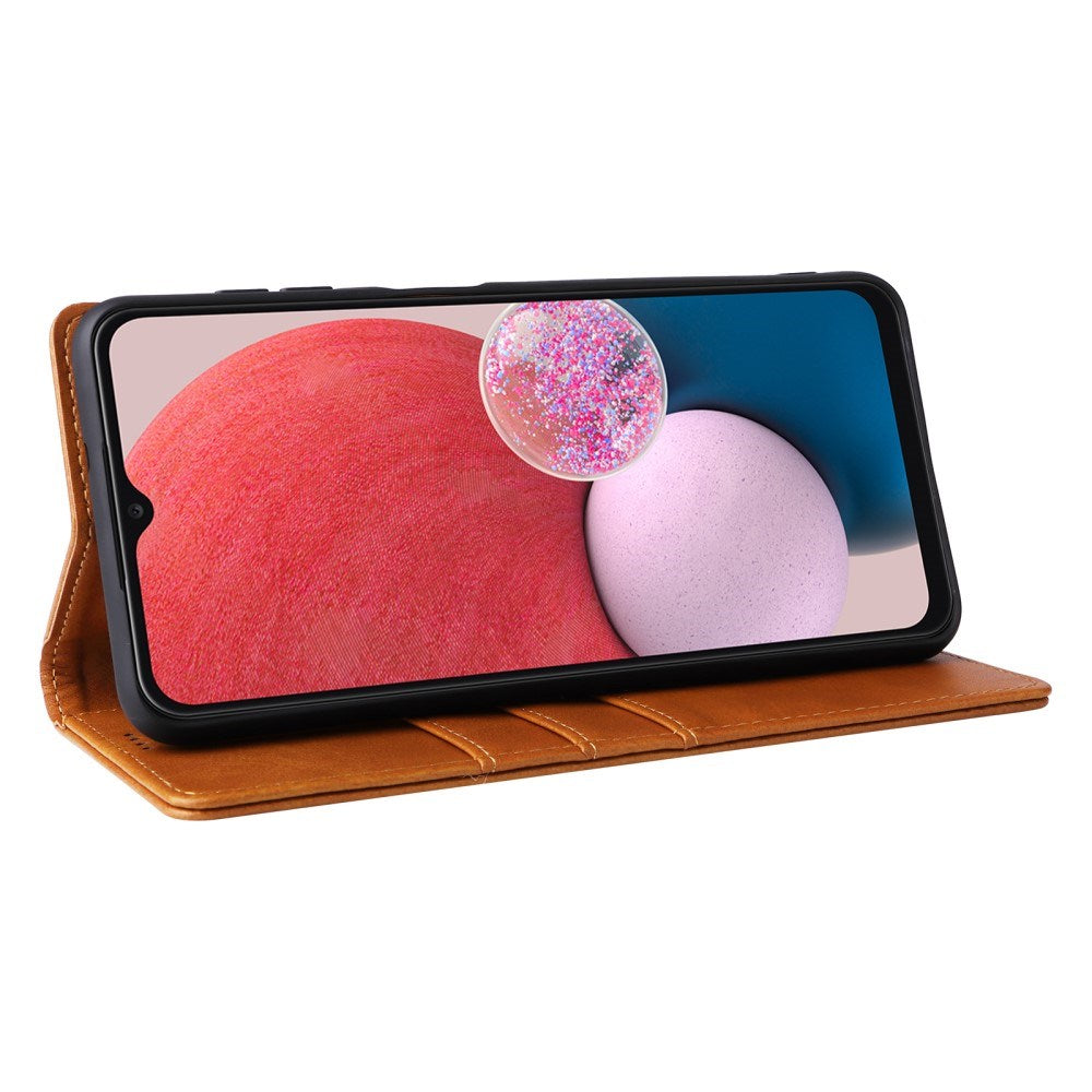 EIDERWOOD Samsung Galaxy A13 (4G/5G) / A04s / M13 Konstläder Flip Fodral m. Korthållare & Ställfunktion - Brun